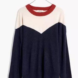 Madewell Color Block Yoke Pullover Sweater